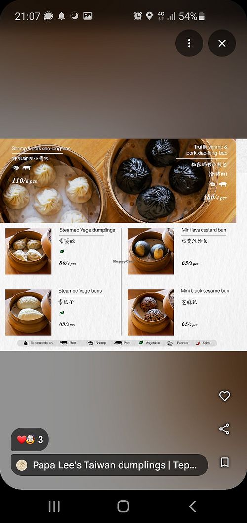 Menu at Papa Lee's Taiwan Noodle & Dumplings in Kabupaten Badung