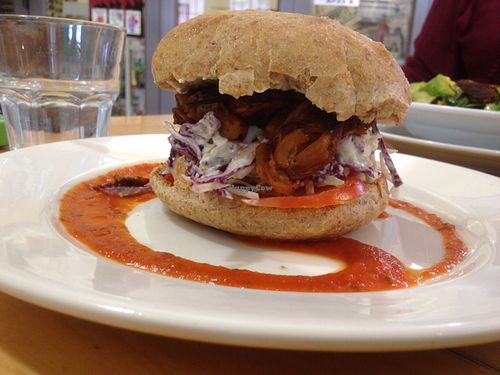 jackfruit burger cafe Royale  at Cafe Royale in Palmerston North