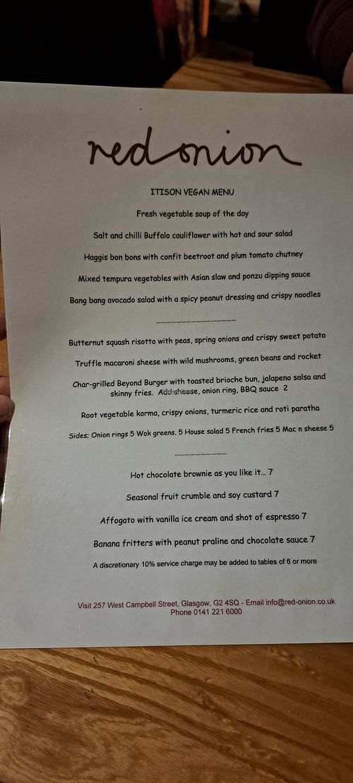  at Red Onion in Glasgow