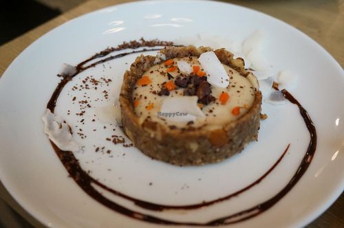 Coconut cake. at MyRaw Cafe in Prague