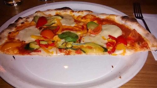 Pizza with Italian rice cheese at La Favorita - Leith in Edinburgh