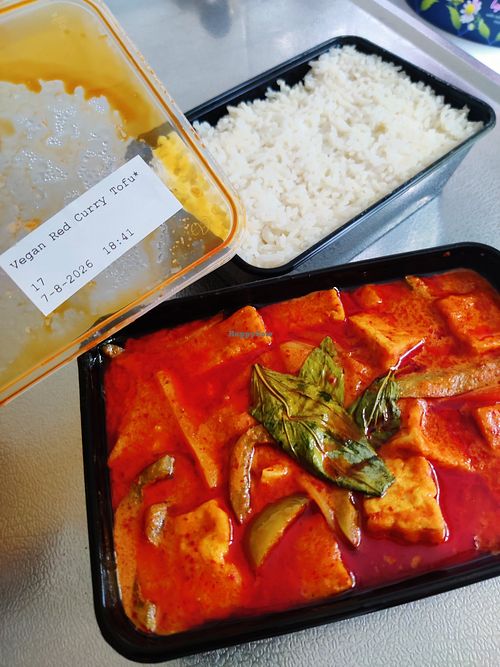 Vegan Red Curry Tofu at Thai Express in Groningen