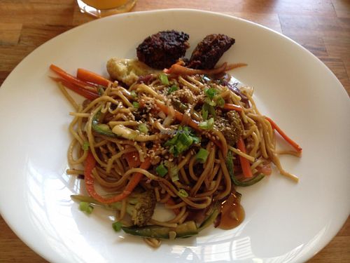 Yakissoba - one of the hot dishes options. at Barao Natural - Baraozinho in Sao Paulo