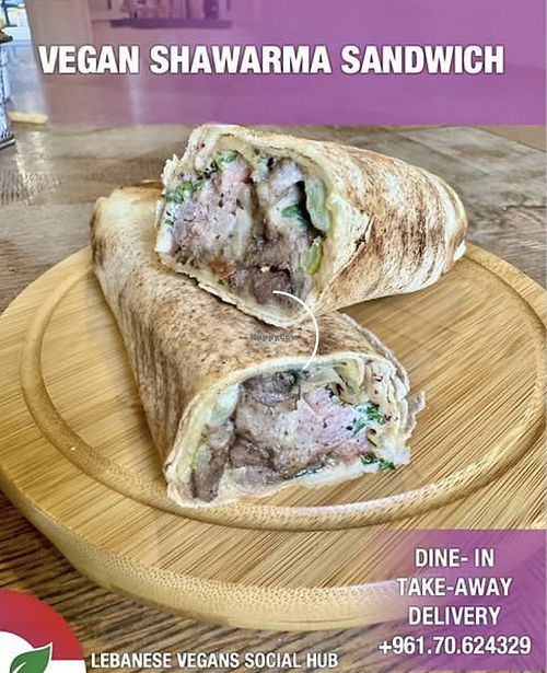 vegan soy shawarma   at Lebanese Vegans Social Hub in Beirut