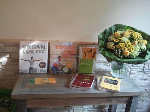 Vegan cooking books at bio4me in Sinsheim