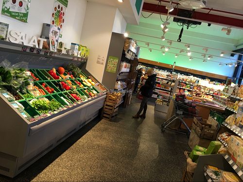 huge vegan supermarket attached at Goodies in Hamburg