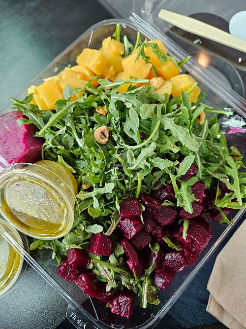 Beet salad- BTW just take off the goat cheese. at DEN - Root Down - TC in Denver