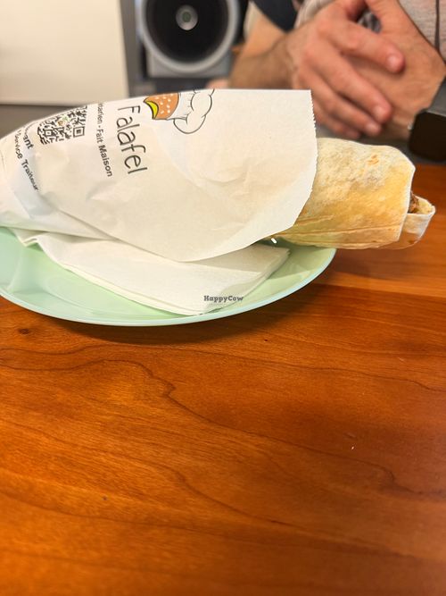 Falafel wrap at Chef Falafel in Lausanne