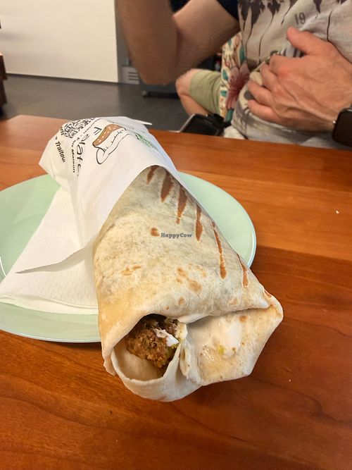 Falafel wrap at Chef Falafel in Lausanne