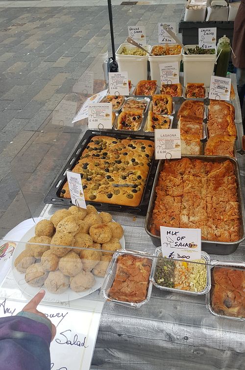 Savoury options at Vegan Sweet Tooth in London