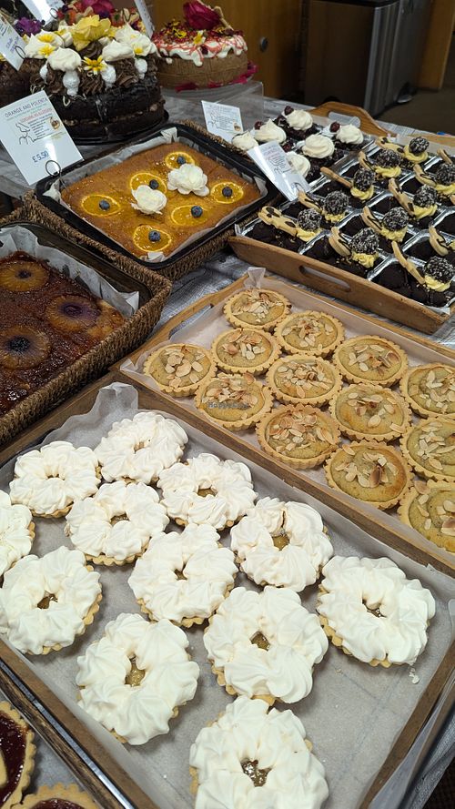 Vegan meringue 
Frangipane  at Vegan Sweet Tooth in London