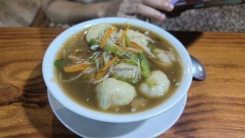 Veg momo soup at Tibet Kitchen  in Kerala