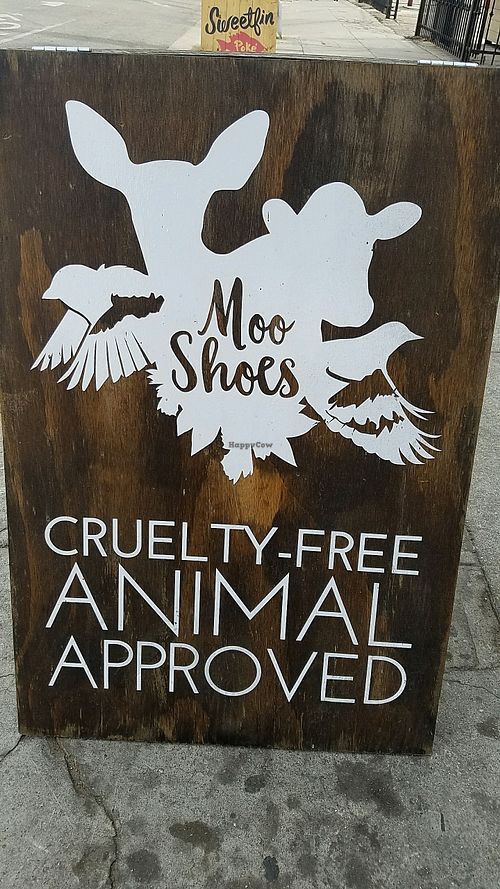 signage at Moo Shoes in Los Angeles
