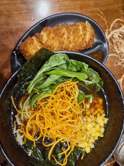 Shoyu ramen with vegetarian chickn at Mizu Ramen in Berlin