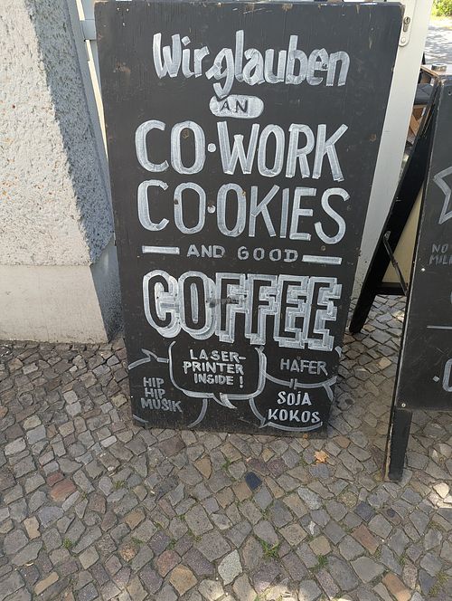 Vegan milk choices at uppers coworking in Berlin