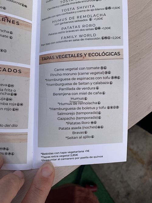 Menue November 2023  at Mar Robles in Almeria