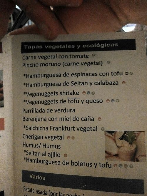 Vegan and vegetarian tapas at Mar Robles in Almeria