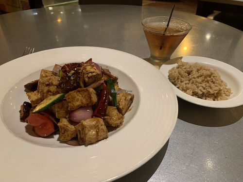 Tofu with pepper sauce   at Water Moon in Rye