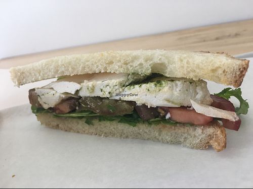 Classic Caprese Sandwich at Vromage Dairy-Free Cheese Shop in West Hollywood