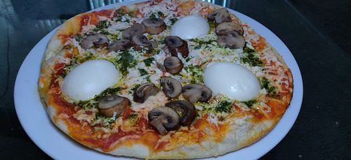 Vegan pizza! at Vromage Dairy-Free Cheese Shop in West Hollywood