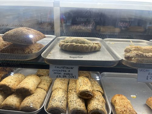 Vegan cauliflower, chickpea, onion pasty  at Vaarista in Wellingborough