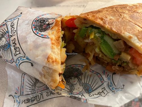 Vegan breakfast burrito.  at Emma's Kitchen in Houston