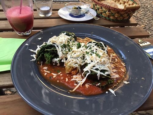 Saviy Cabbage wrap with tofu and vegetables.  at Brunetti's Veganarium in Berlin