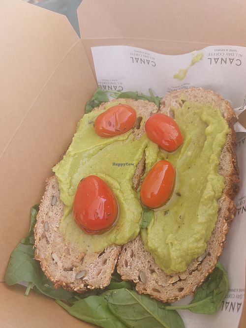 Open sandwich at Café Canal in Athens