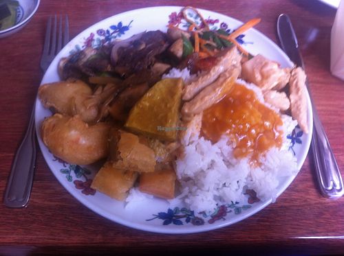 Plate full of 'meat'! So yummy at Vegegården in Malmo