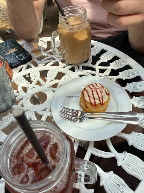 Vegan cake at Clifton Nurseries Cafe in London