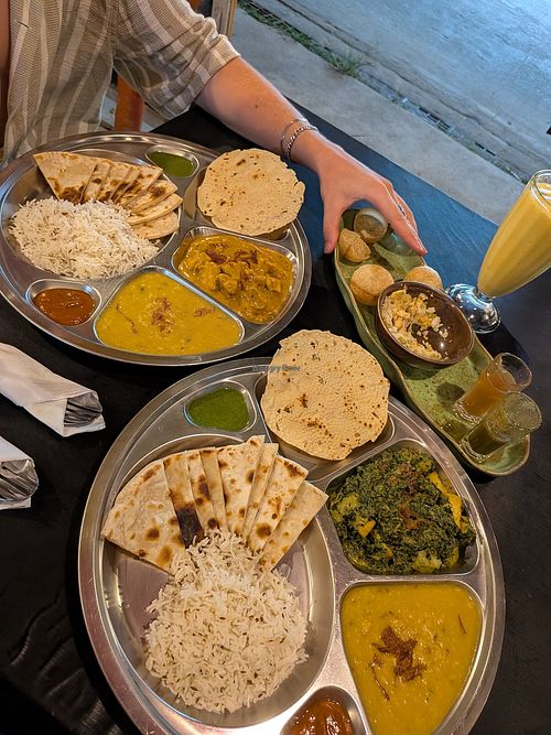 Palad aloo tofu on the right at Little india  in Surat Thani