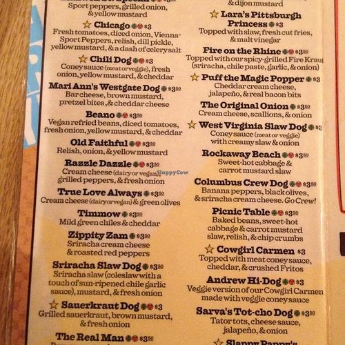 menu at Dirty Frank's Hot Dog Palace - W Broad in Columbus