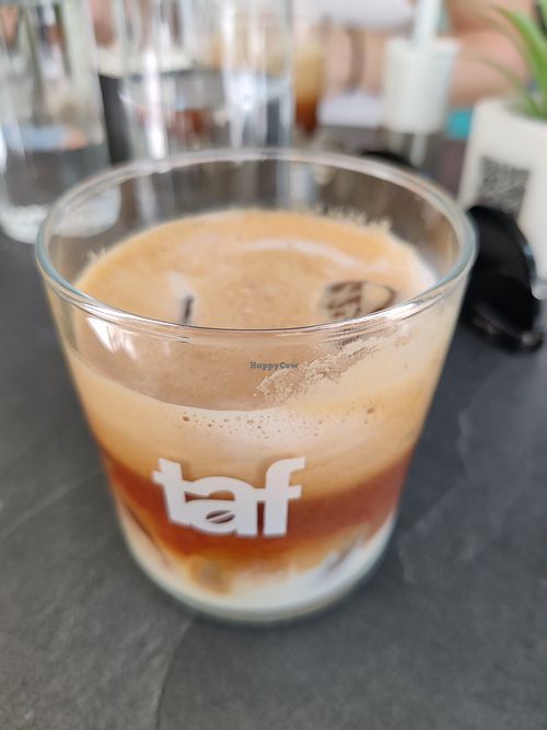 Freddo cappuccio soy at Taf Coffee in Athens