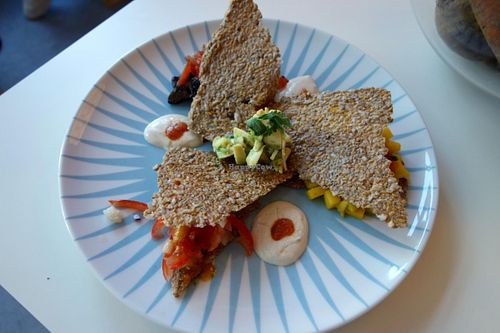 Raw vegan 'taco'. at Rauw in Rotterdam