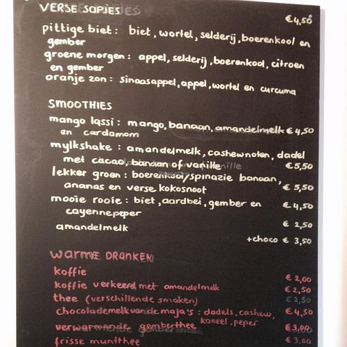 the menu of 3rd January 2015 (note: the menu will change in the future) at Rauw in Rotterdam