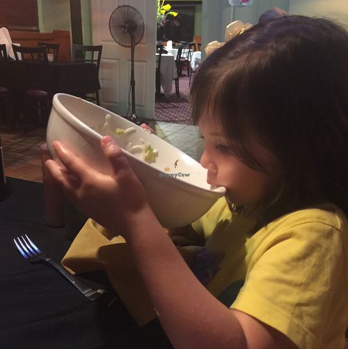 finishing up the vegan pho at VietRiver Restaurant in Titusville