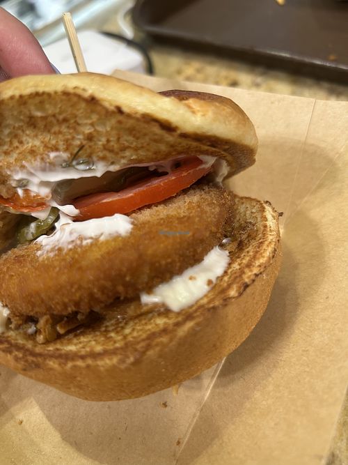 Plant based chicken burger   at POMMES FREUNDE in Berlin