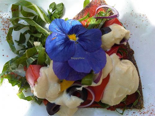 Photo of raw vegan pizza from Raw at 44 Stanley (now closed) at Joburg Vegan in Johannesburg