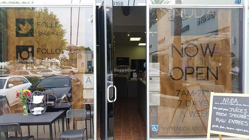 outside Nuda at NUDA in Beverly Hills