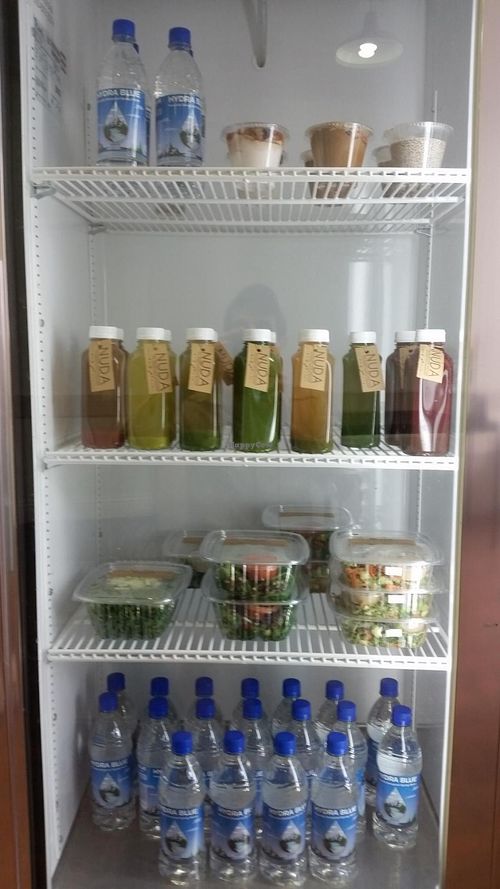 juices and salads at Nuda at NUDA in Beverly Hills