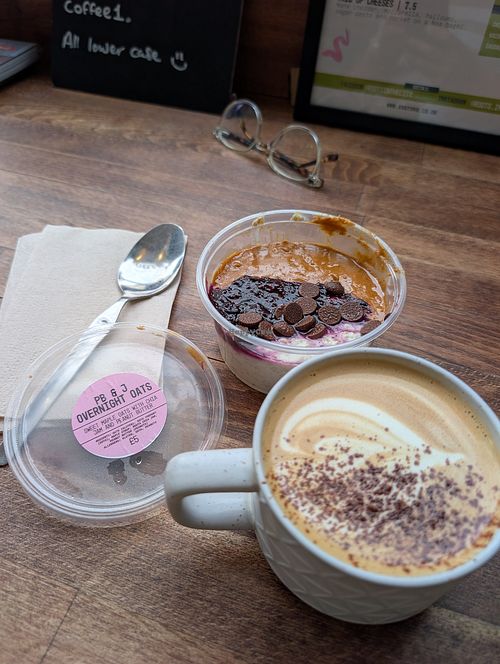 PBJ overnight oats at Roots In The City in Douglas