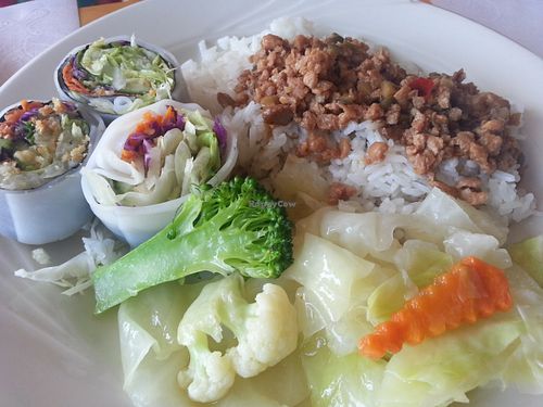 Dan Dan Rice lunch special at Bean Sprouts in Arcadia
