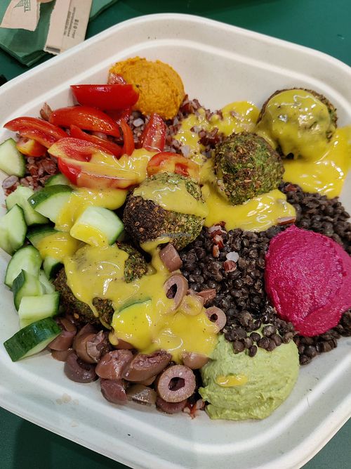 Vegan bowl at Protein Garden in Athens