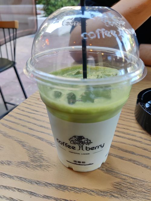 Soy matcha latte at Coffee Berry - Syngrou Fix in Athina