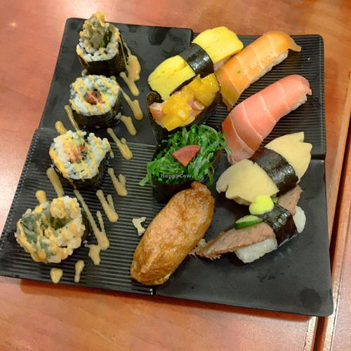 sushi set at Meet At Sakura Veggie in Kowloon