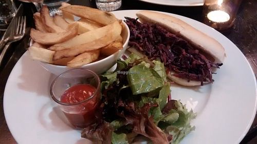 Dutch hot dog at Brasserie LoLa in Paris