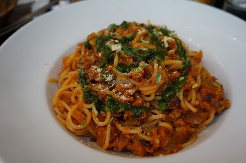 Spaghetti Bolognese at Brasserie LoLa in Paris
