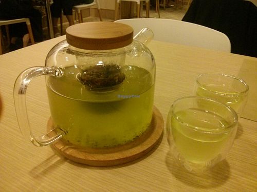 Green tea, was lovely at Isoya Japanese Vegetarian in Hong Kong Island
