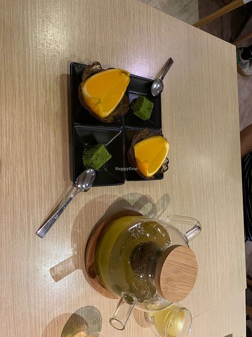 Orange jello  at Isoya Japanese Vegetarian in Hong Kong Island