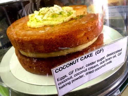Coconut Cake (GF) at Fruit Bat Juice Cafe in South West London